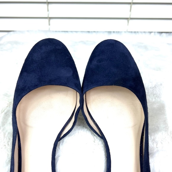 🚫SOLD!*|•COLE HAAN•| Navy Suede Cut Out Chunk Heel Dress Shoe* - Picture 9 of 16